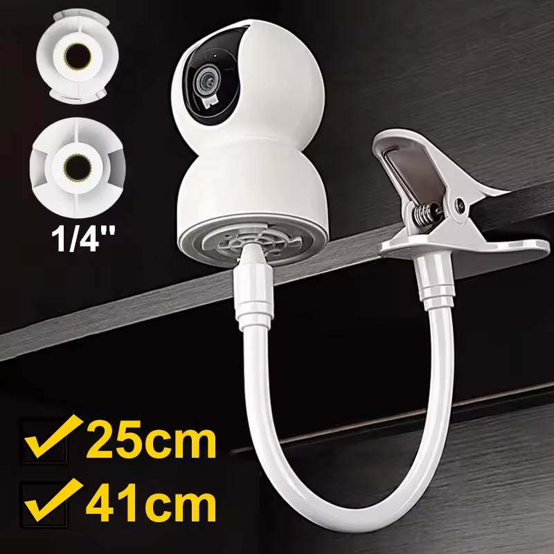 Adjustable Monitor Mount - 25cm/41cm Flexible Baby Monitor Clip Punch-free