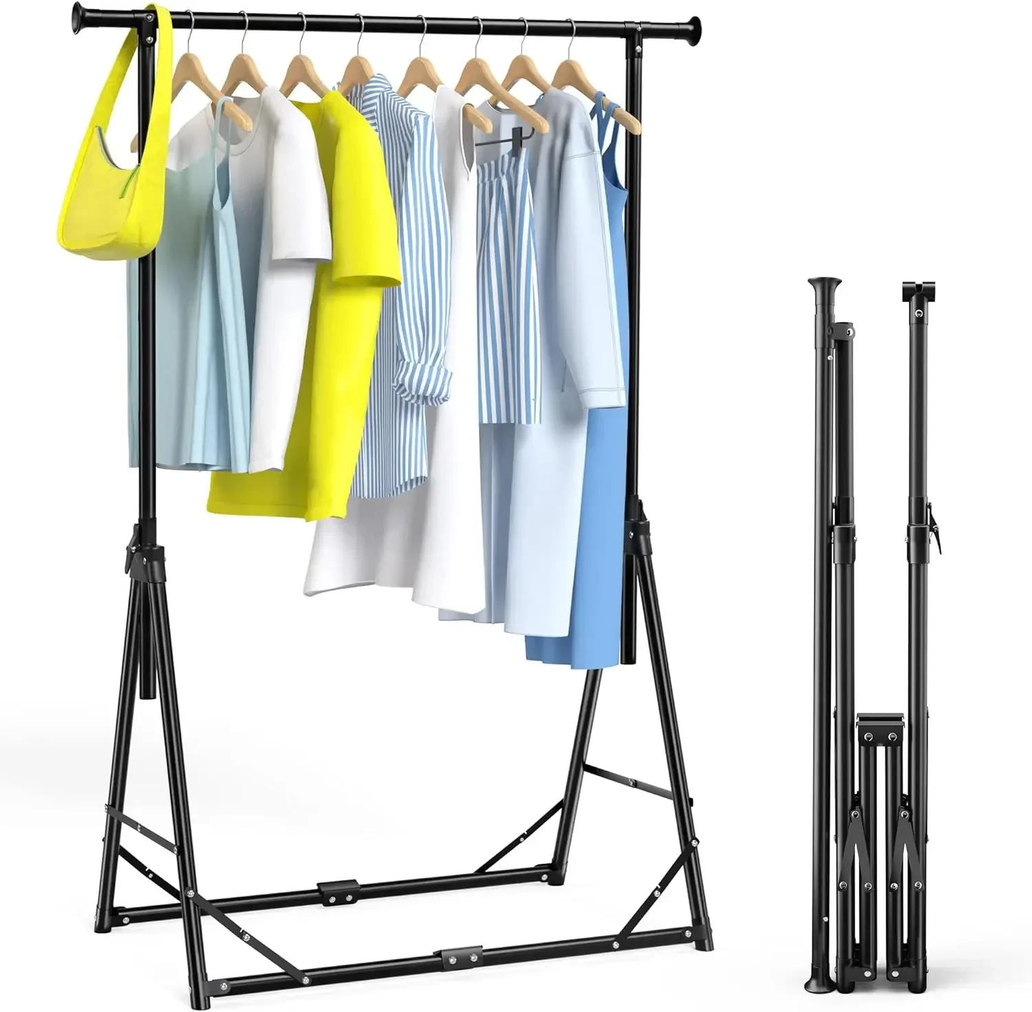 Coat Rack Standing - Collapsible Garment Rack Portable Clothes Hanger