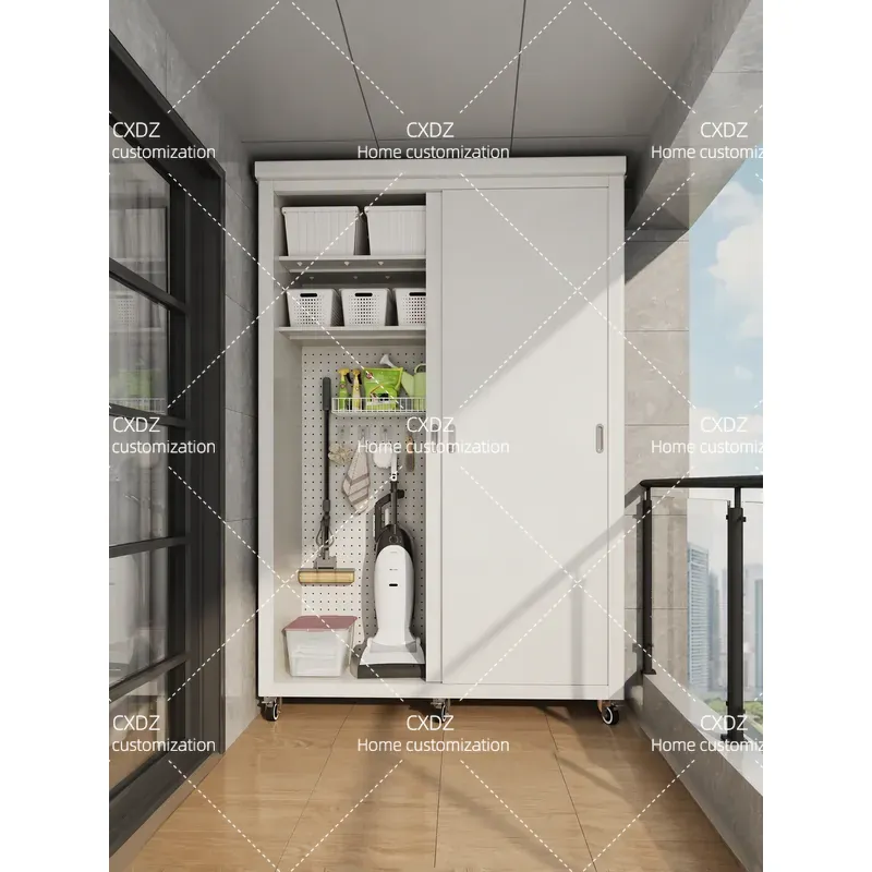Locker Storage Metal - Waterproof Steel Balcony Storage Cabinet Multi