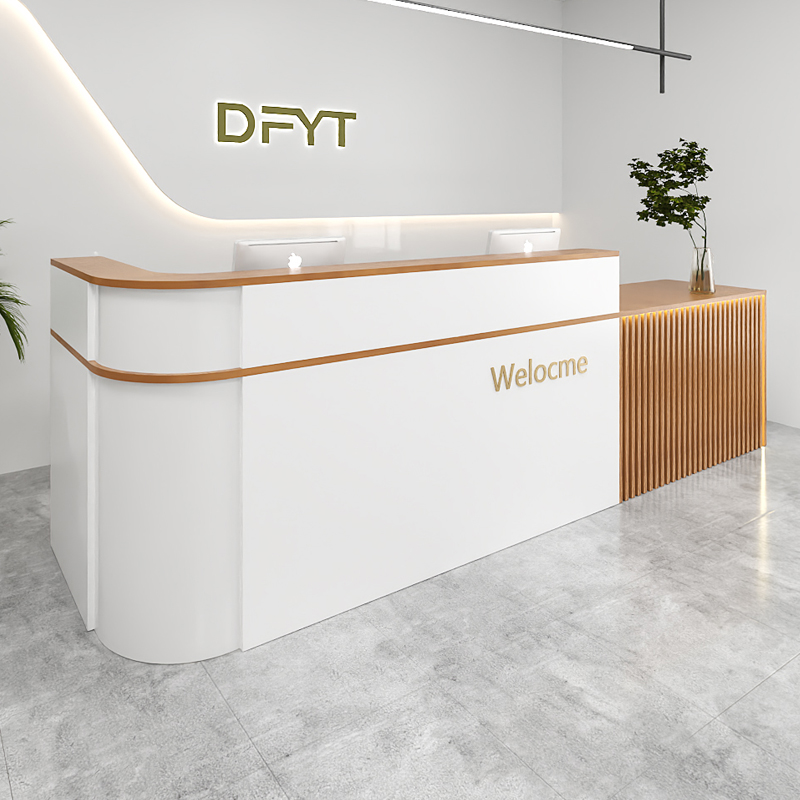 Office Furniture In Usa - Storage Luxury Reception Desk Senior Custom