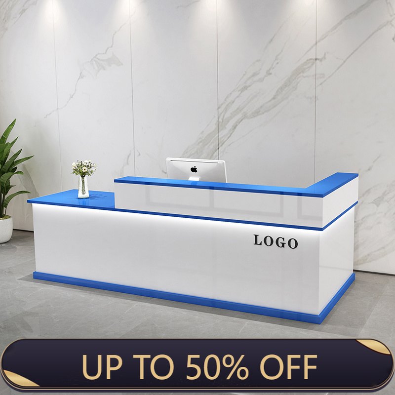 Office Furniture In Usa - Storage Luxury Reception Desk Senior Custom