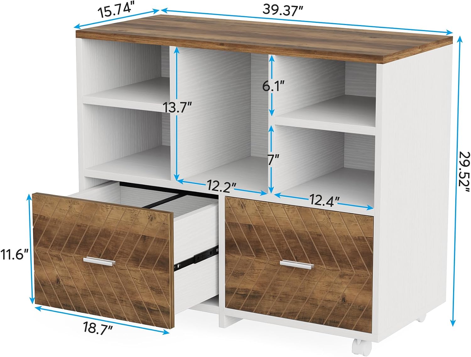 2-Drawer Wood File Cabinet, Mo - File Cabinet Lateral ulasan dan harga