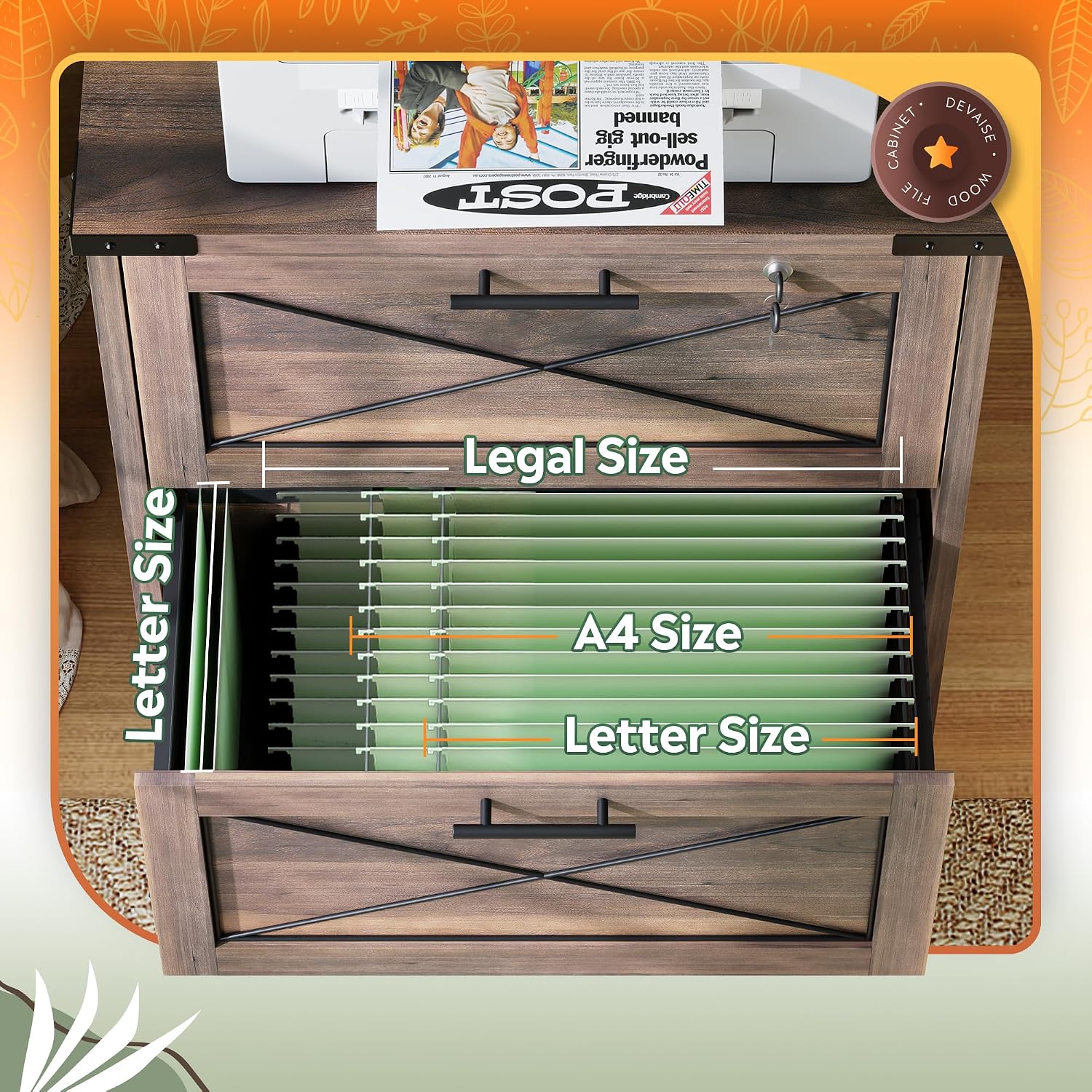 Wood Lateral File Cabinet, 2 D - File Cabinet Lateral ulasan dan harga