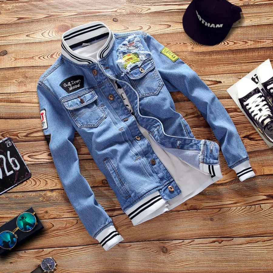 New 2026 Men's Denim Jackets F - Coat Rack Standing ulasan dan harga