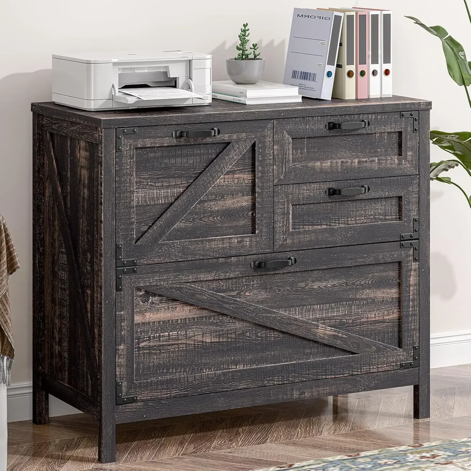 Wood Lateral File Cabinet Four - File Cabinet Lateral ulasan dan harga