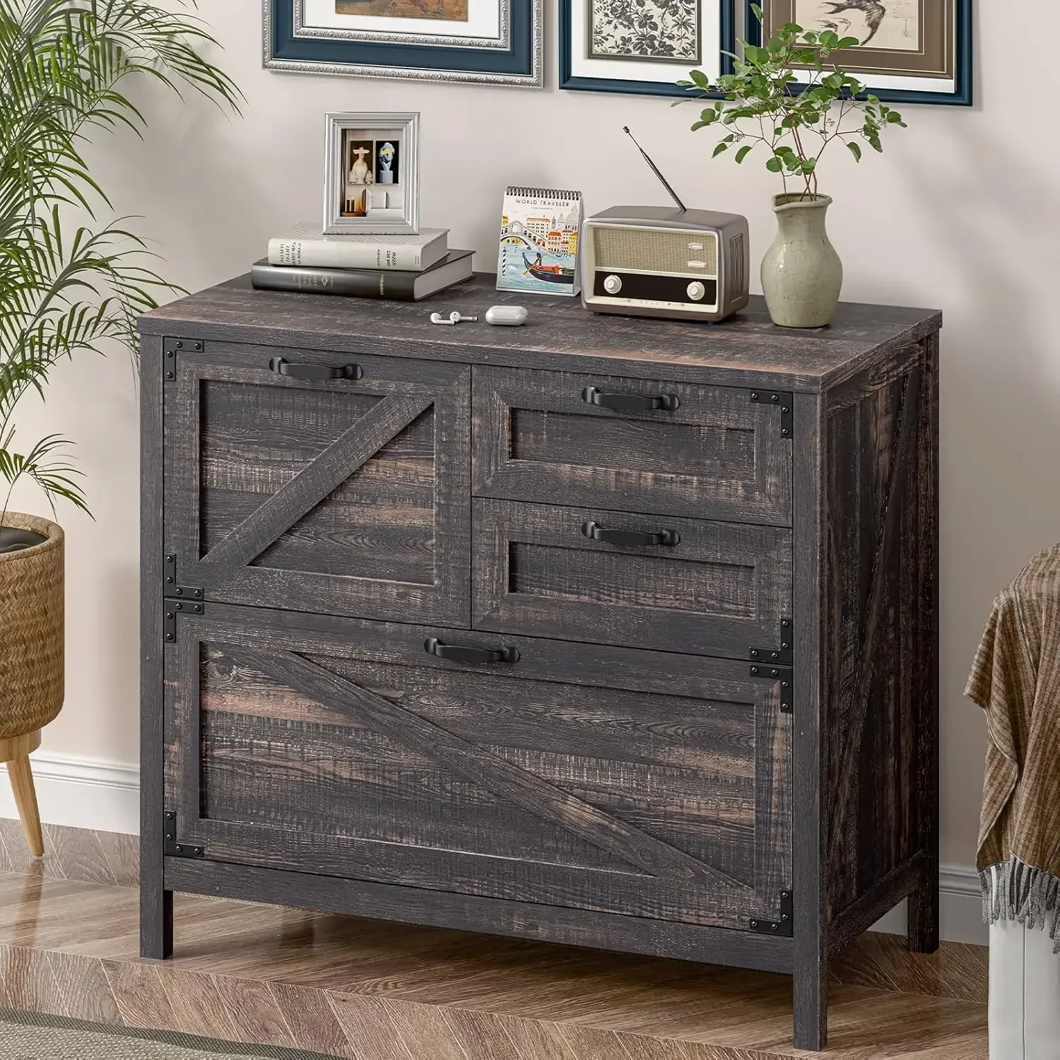 Wood Lateral File Cabinet Four - File Cabinet Lateral ulasan dan harga