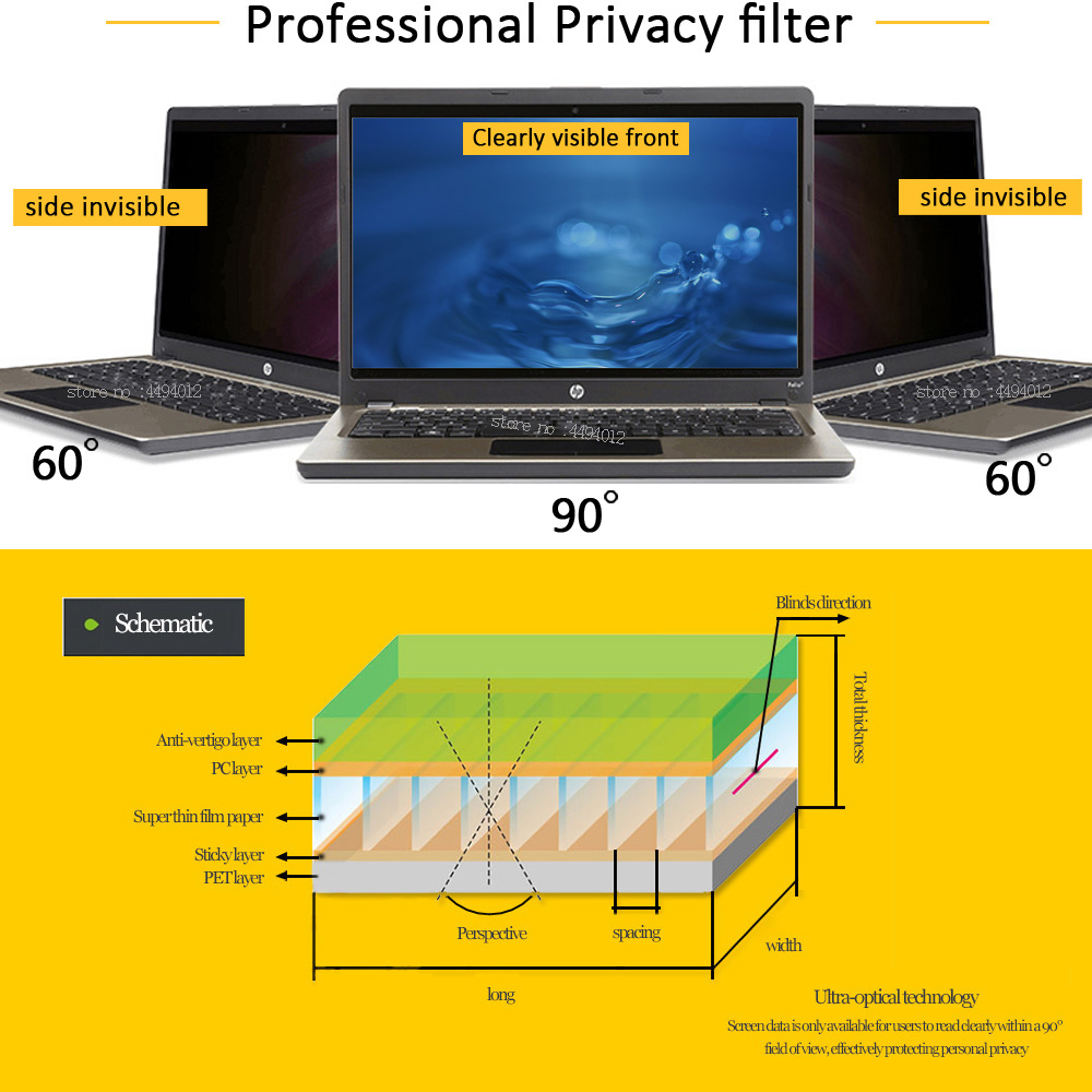 14 Inch 310mm*174mm Privacy Fi - Monitor Privacy Filter ulasan dan harga
