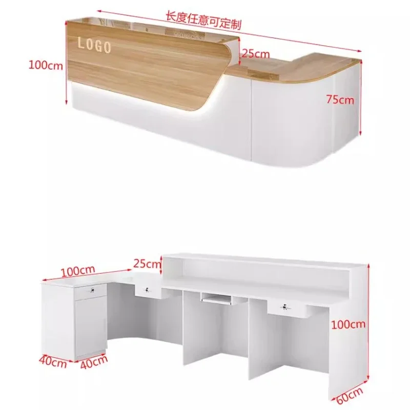 Storage Luxury Reception Desk  - Office Furniture In Usa ulasan dan harga