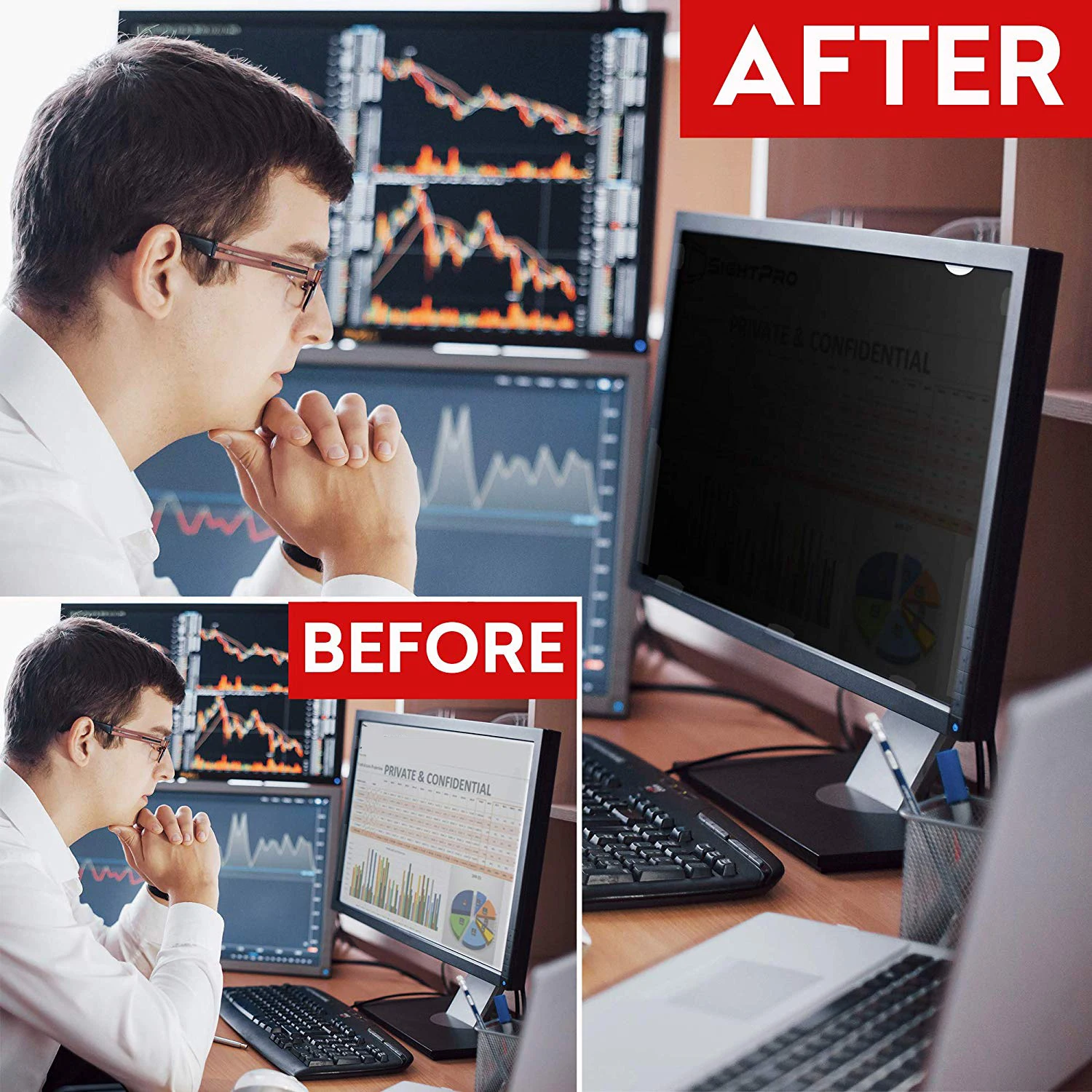 Large Size Privacy Screen Prot - Monitor Privacy Filter ulasan dan harga