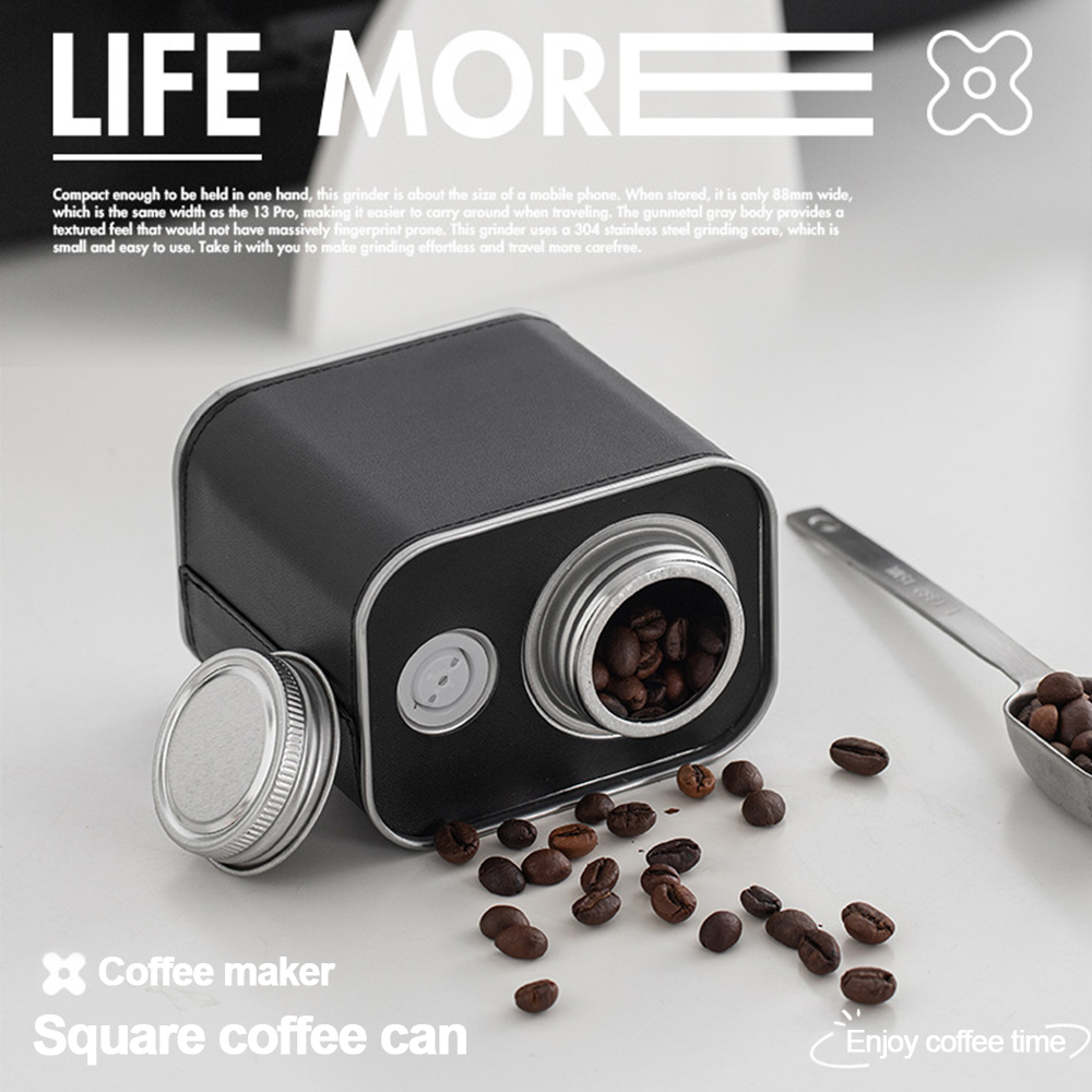 Coffee Bean Airtight Cans Outd - Locker Storage Metal ulasan dan harga