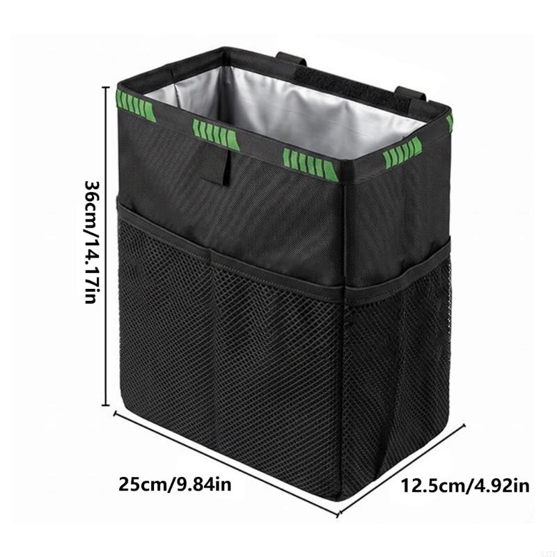 Car Back Hanging Trash Bin wit - Paper Basket Mesh ulasan dan harga