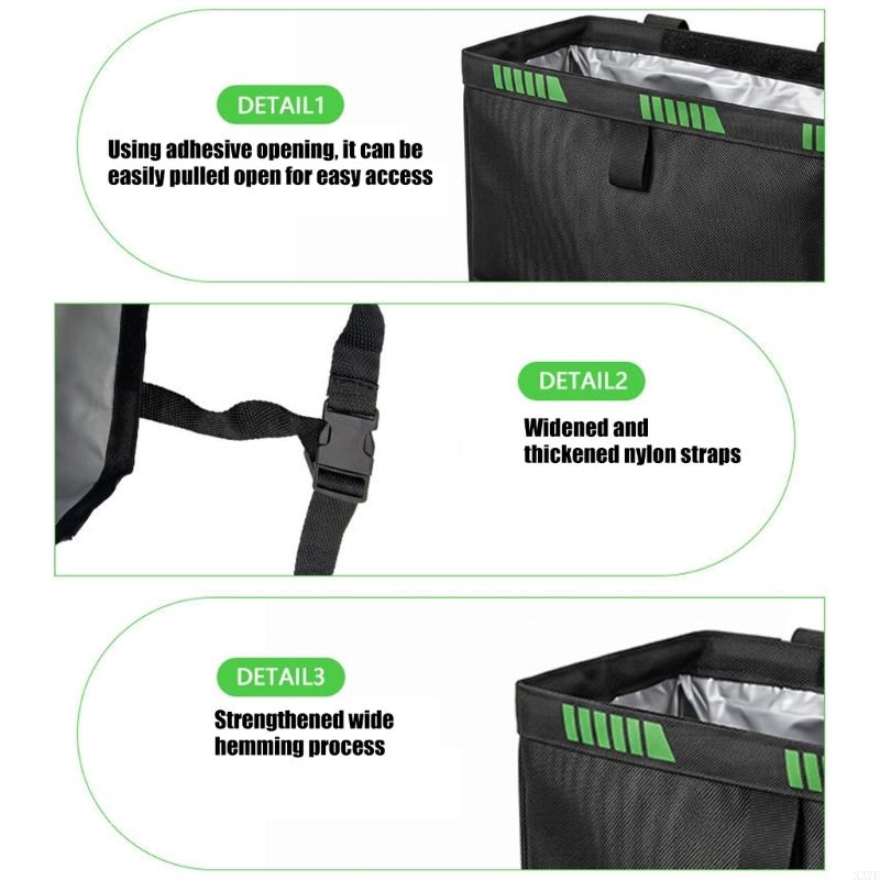 Car Back Hanging Trash Bin wit - Paper Basket Mesh ulasan dan harga