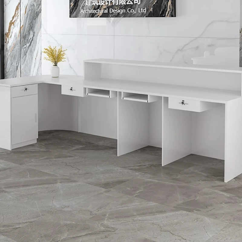 Storage Luxury Reception Desk  - Office Furniture In Usa ulasan dan harga