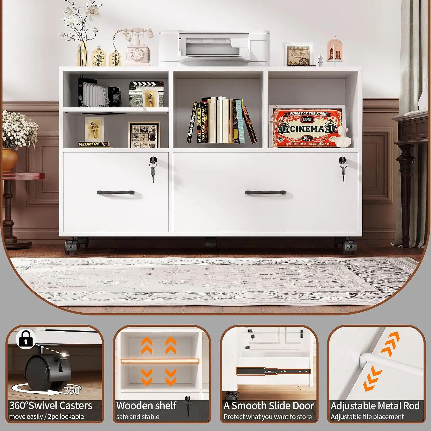 2 Drawer Mobile Lateral File C - File Cabinet Lateral ulasan dan harga