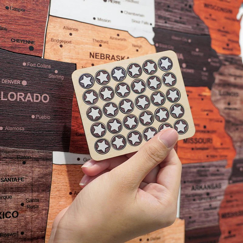 1pcs Wooden Map Puzzle Wall St - Office Furniture In Usa ulasan dan harga
