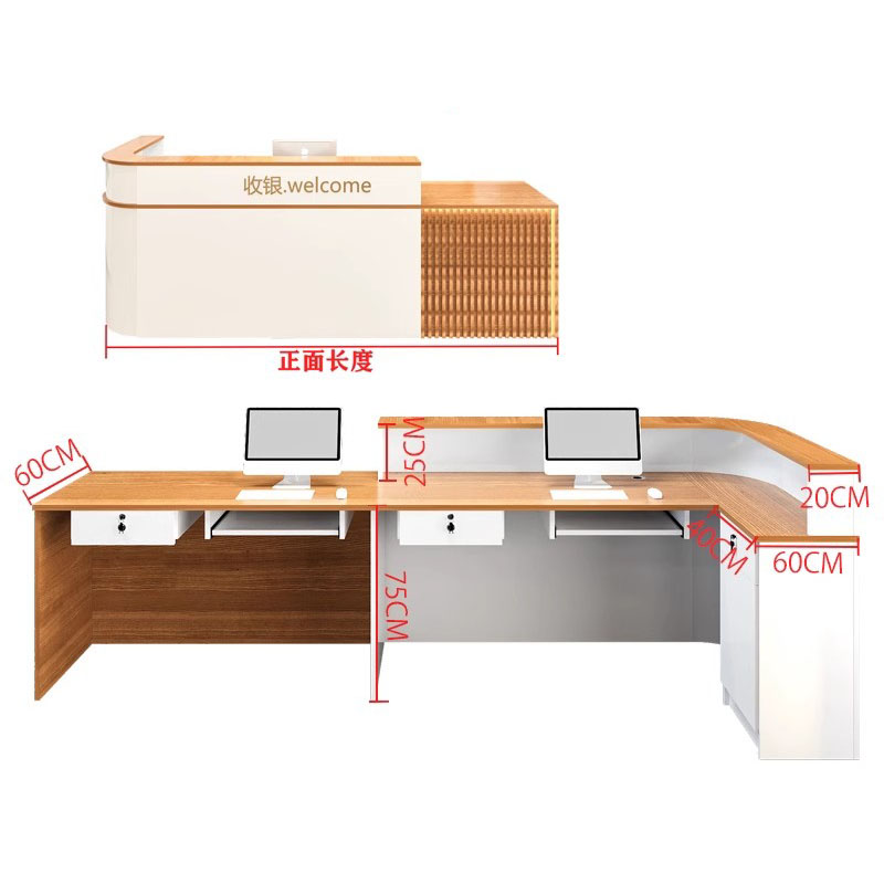 Storage Luxury Reception Desk  - Office Furniture In Usa ulasan dan harga