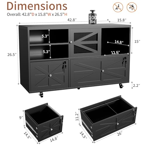 2 Drawer Farmhouse File Cabine - File Cabinet Lateral ulasan dan harga