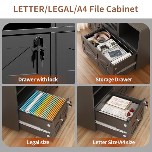 2 Drawer Farmhouse File Cabine - File Cabinet Lateral ulasan dan harga