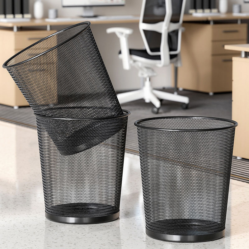 9L Large Black Metal Mesh Tras - Paper Basket Mesh ulasan dan harga