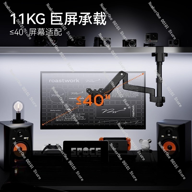 Dual-Screen Ceiling-Mounted Mo - Adjustable Monitor Mount ulasan dan harga