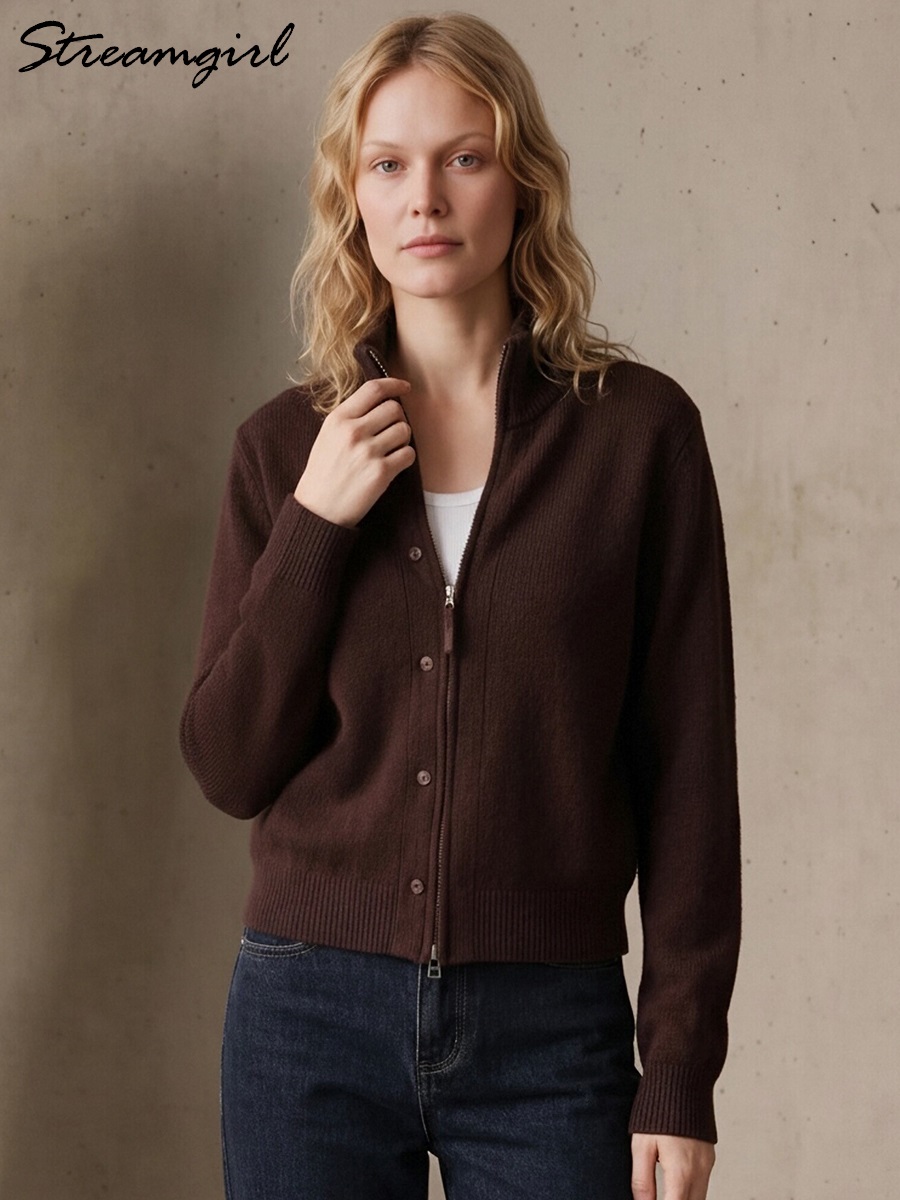 Women Turtleneck Knit Cardigan - Coat Rack Standing ulasan dan harga