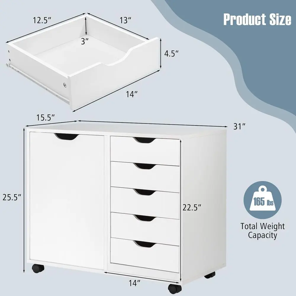 5-Drawer Lateral File Cabinet  - File Cabinet Lateral ulasan dan harga