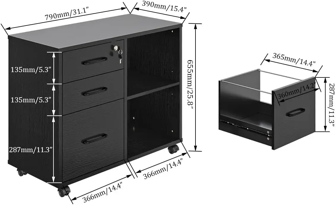 3 Drawer Office File Cabinets, - File Cabinet Lateral ulasan dan harga