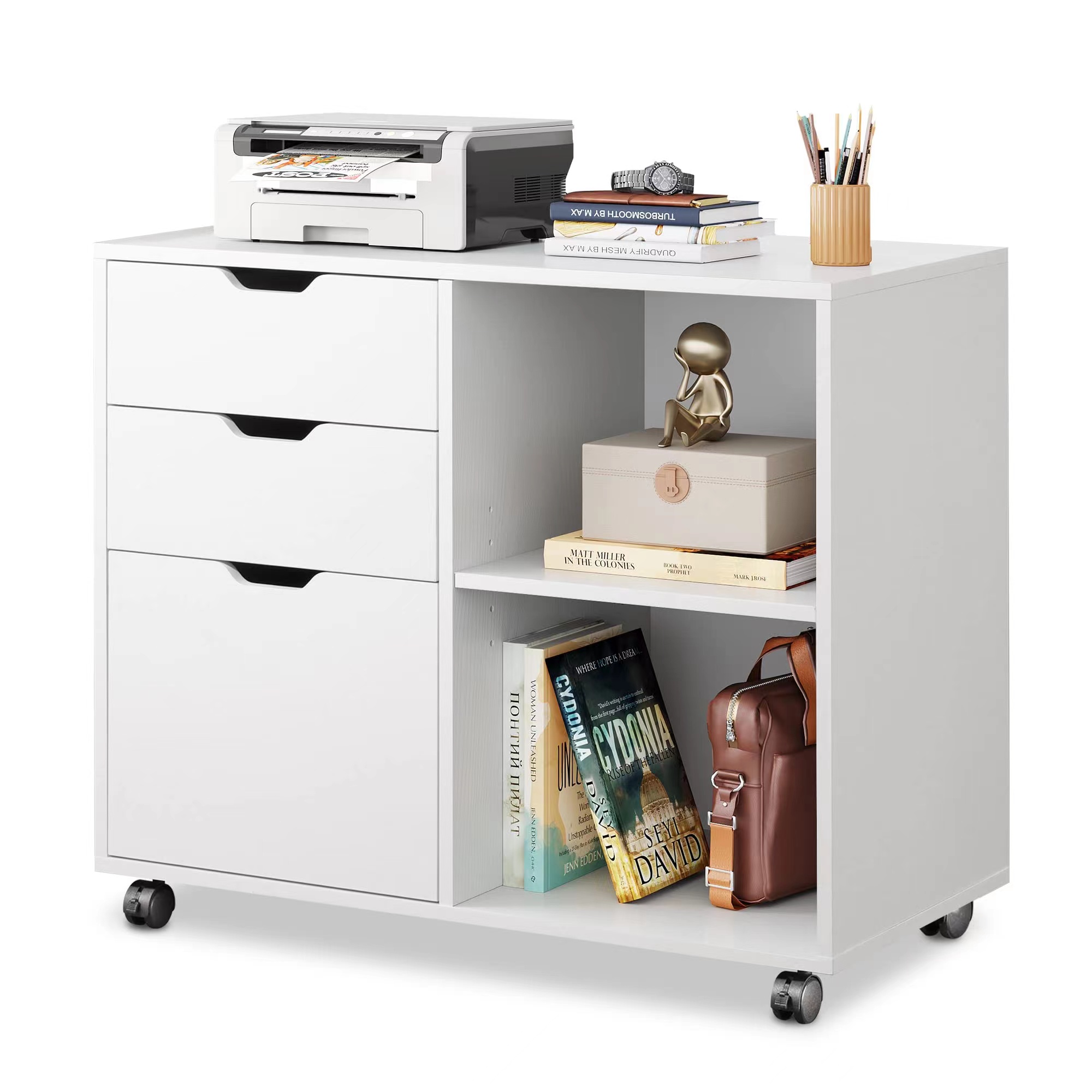 3-Drawer Wood File Cabinet, Mo - File Cabinet Lateral ulasan dan harga