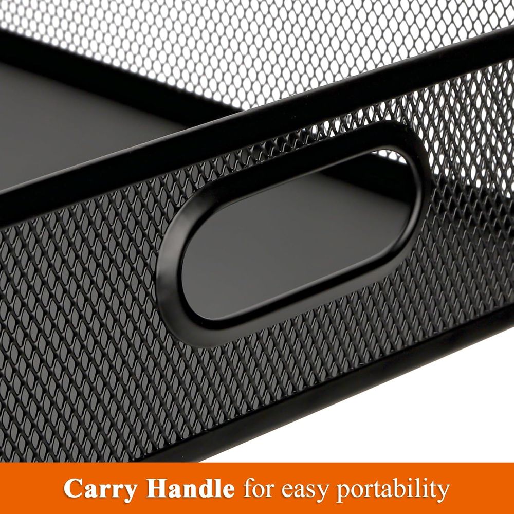 2-Tier Metal Mesh Desk Organiz - Paper Basket Mesh ulasan dan harga