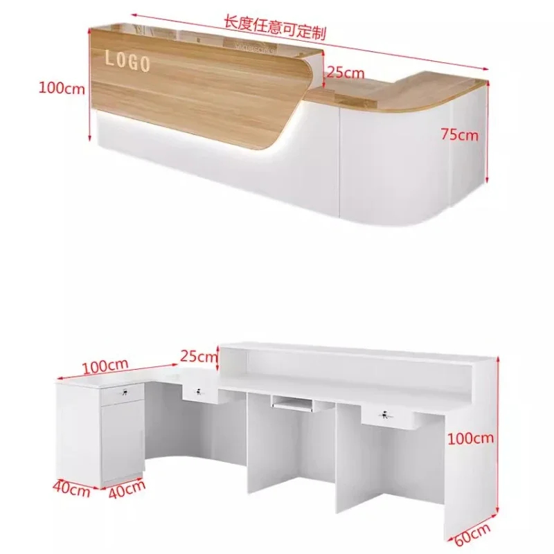 Storage Luxury Reception Desk  - Office Furniture In Usa ulasan dan harga