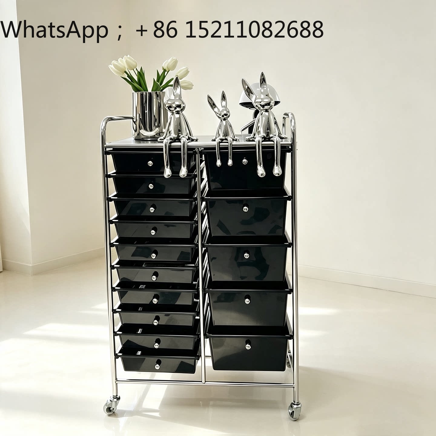 SCY mobile chest drawer cosmet - Locker Storage Metal ulasan dan harga