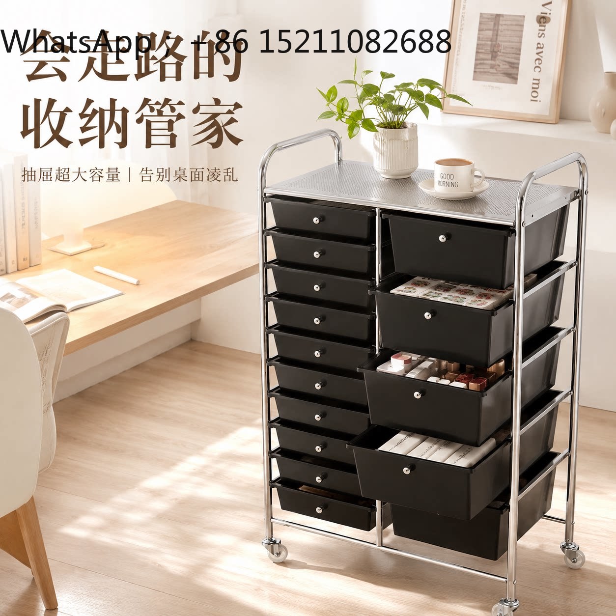 SCY mobile chest drawer cosmet - Locker Storage Metal ulasan dan harga