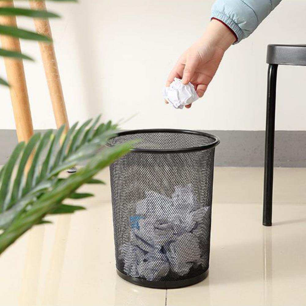 Iron Mesh Waste Bin Garbage Ba - Paper Basket Mesh ulasan dan harga